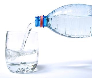 Bottled water pour