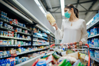 Lady In Supermarket With Trolly